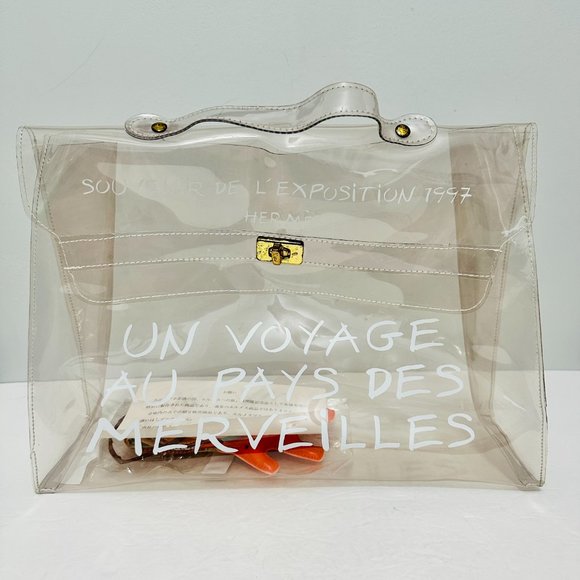 AUTHENTIC HERMES VINTAGE VINYL KELLY BAG LIMITED EDITION WITH BAG CHARM TWILLY - Picture 2 of 15